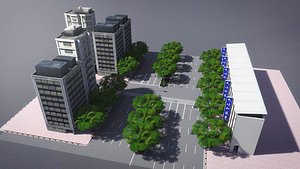 3D TW Street 12 Lanes model