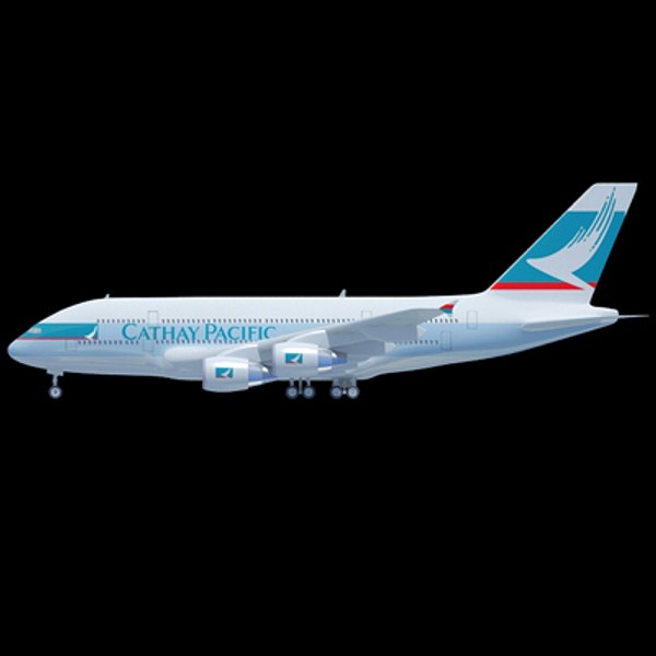 3d airbus a380 44 airline model
