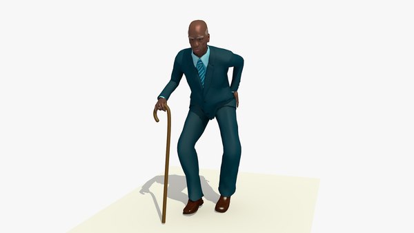 Bekend plank Overwinnen 杖と青いスーツを着たアニメーションウォーキング老人3Dモデル - TurboSquid 1589049