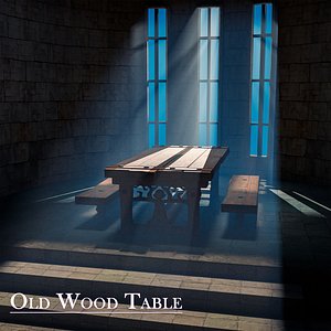 Wood Old Table 3D model