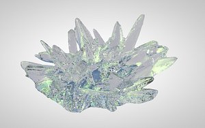 3D crystal mineral nature model