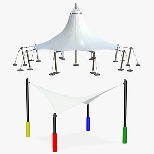 Tensile Structures Conical With Playground Shade