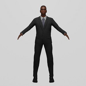 65 Years Old Rigged Man 3D model