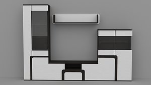 Living room modern tv-set wall wenge