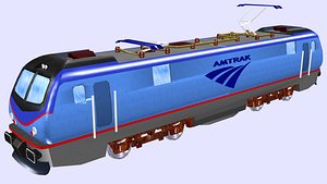 3D acs64 electric locomotive model