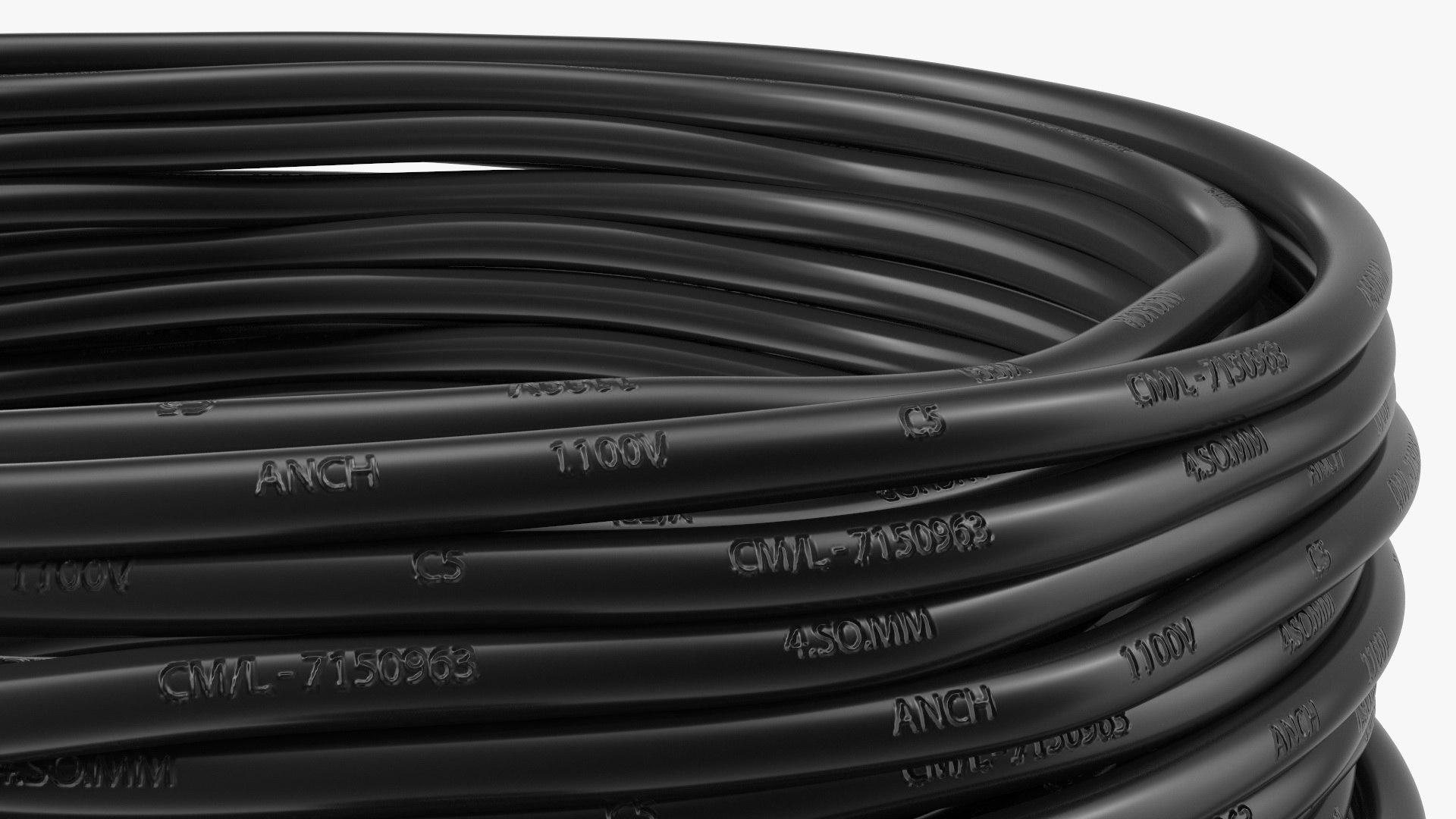 3D Electric Power Cable with CEE 7 AC Plug TurboSquid 1871158