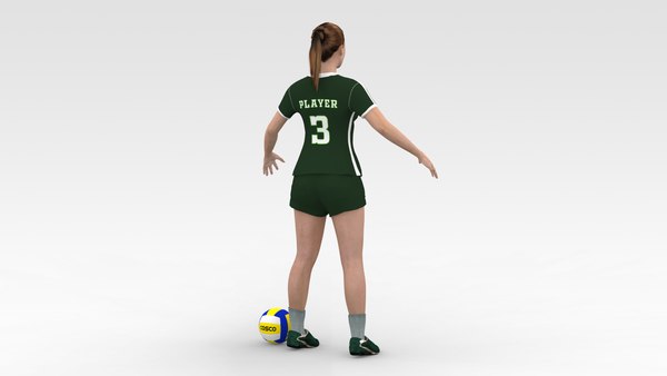 3D model volleyball Player Female 03 - TurboSquid 1820404