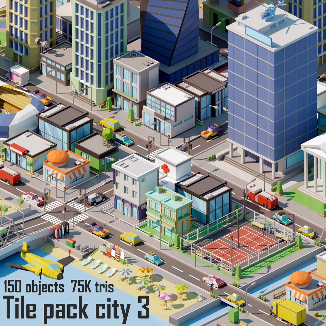 3D Tile pack city 3 Tile pack - TurboSquid 1827698