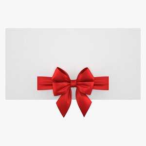 3D Postcard with Bow 5v PBR model