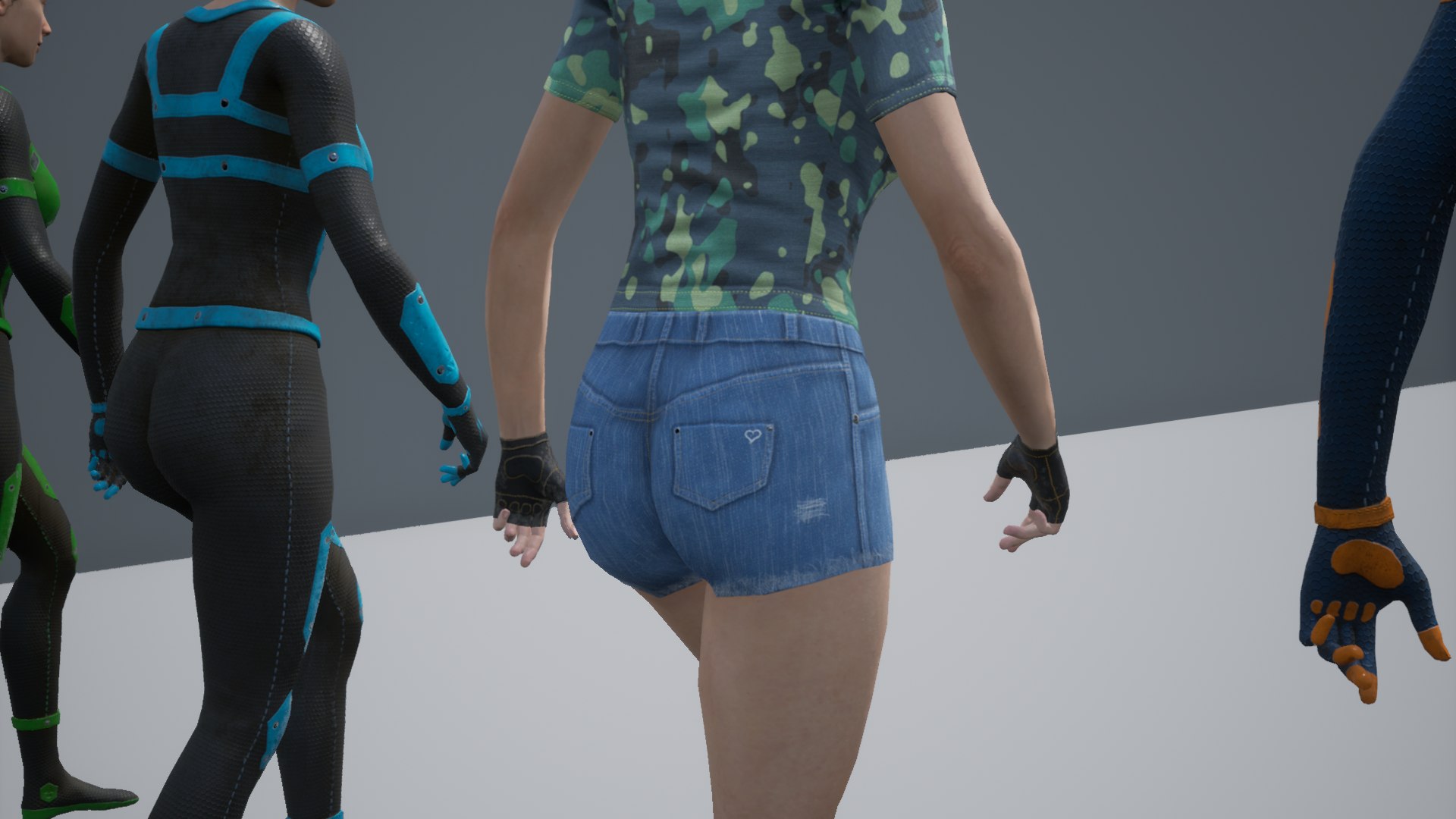 3D Cyber Girl Sci-Fi Modular Character Unreal Engine 4 Game Ready Model ...