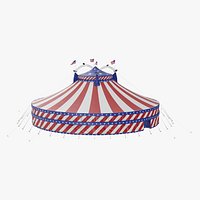 Patriotic American Circus Tent