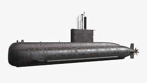 Jang Bogo-Class Military Submarine Vessel Rigged for Maya