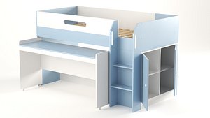 Bunk Bed with Desk and Storage