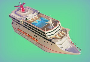 3D cartoon boat model