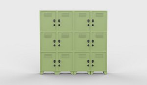 3D School Gym Locker 05 3D model