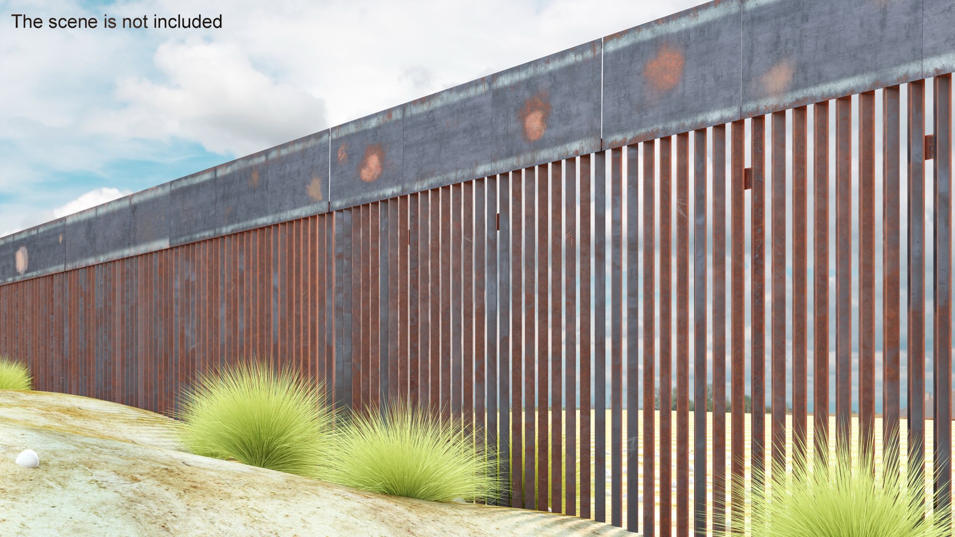 3D Great Mexico United States Trump Wall - TurboSquid 1959521