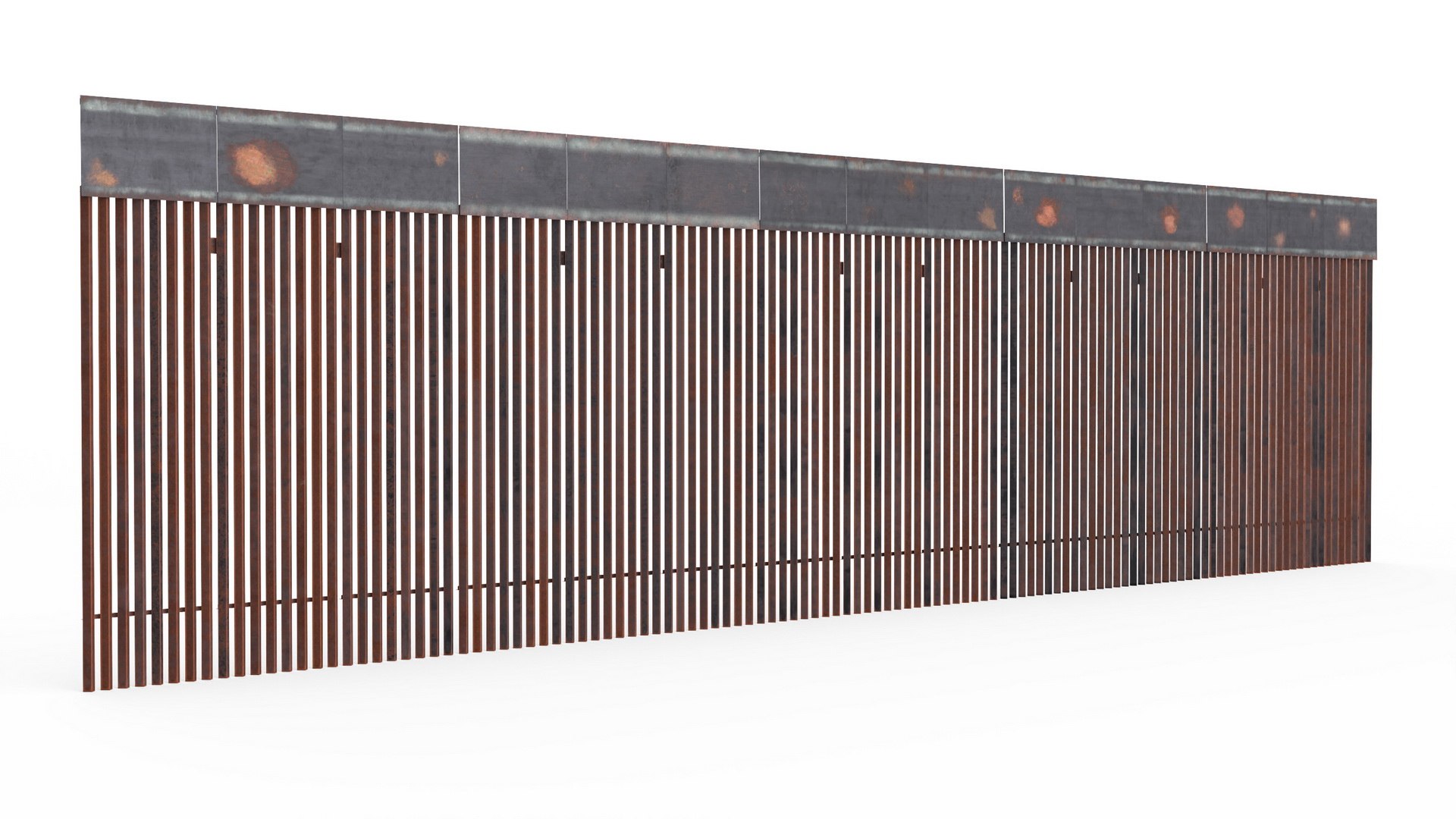 Great Mexico United States Trump Wall 3D model preview