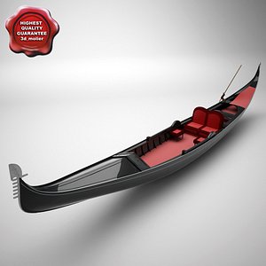 realistic venetian gondola 3d model