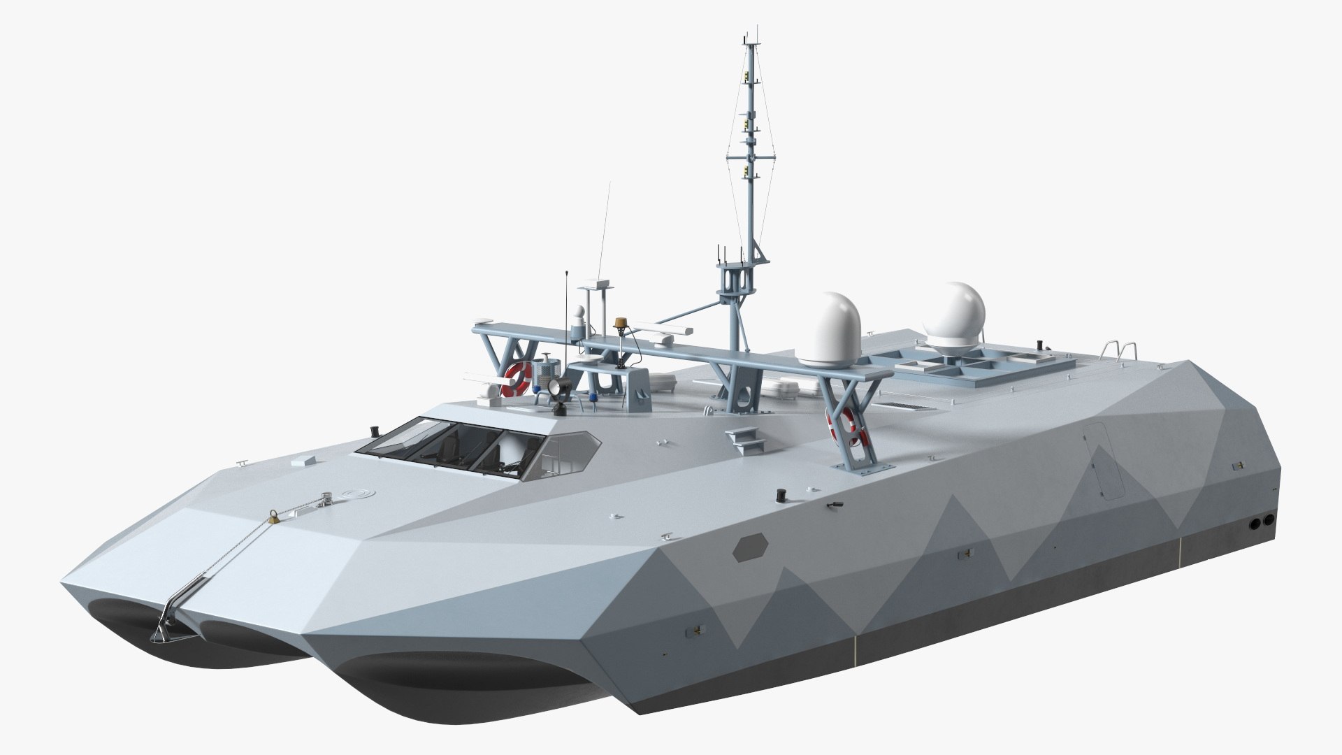M80 Stiletto Stealth Naval Ship 3D model for carrier strike group scenes