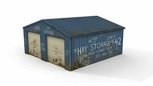 3D model Abandoned Hay Storage Barn
