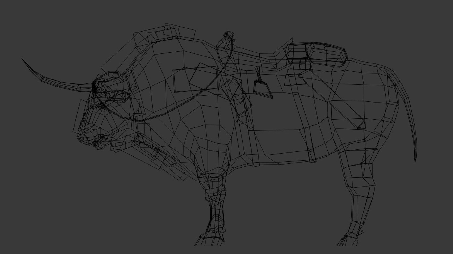 bull saddle animations 3ds