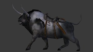 bull saddle animations 3ds