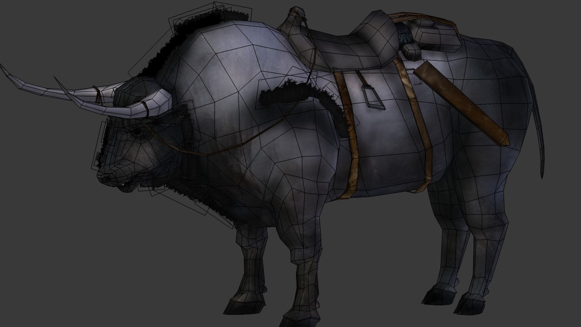 bull saddle animations 3ds
