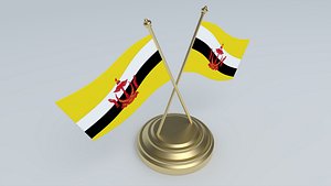 Flag of Brunei 3D Model