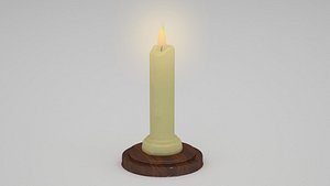 lights animation candle 3D model