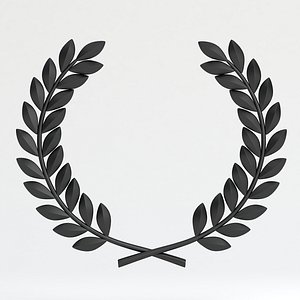 3D model Laurel Wreath Black