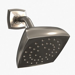 Brushed Nickel Shower 3D model