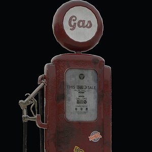3D Vintage Gas Pump 3D Model