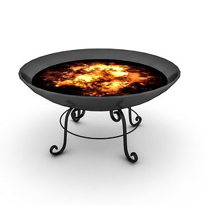 3D model fire pit  barbecue