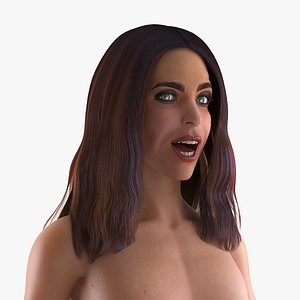 3D nude woman rigged model