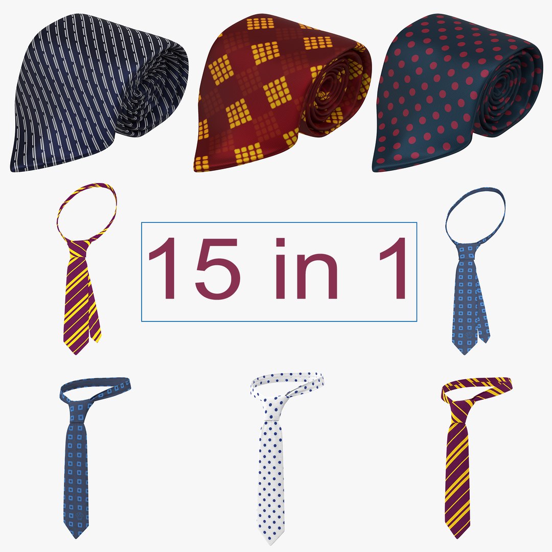 Ties 3D Models Collection 3D model preview