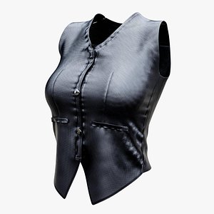 Womens Formal Vest Waiter 3D model