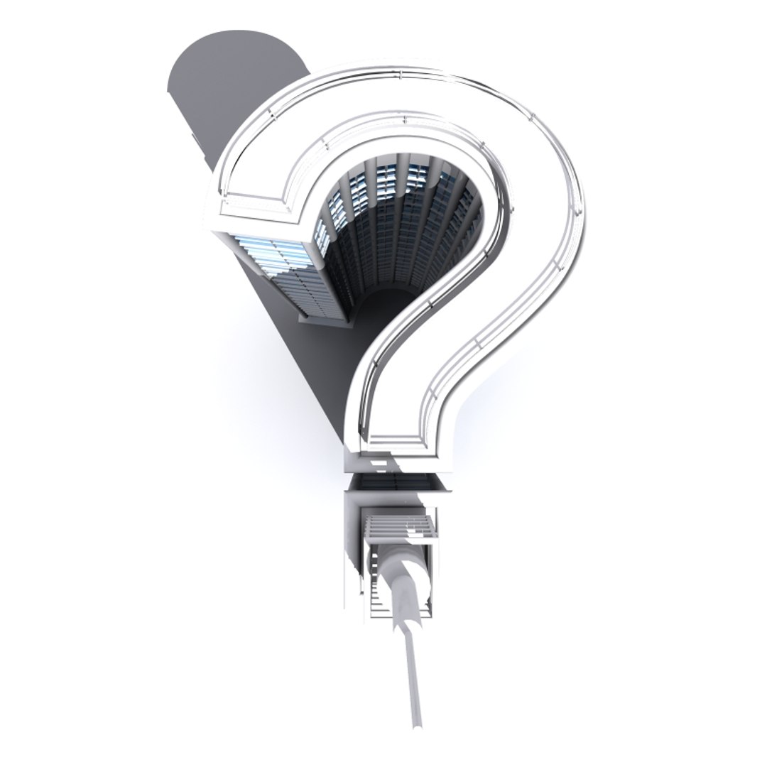 question mark skyscraper 3d model