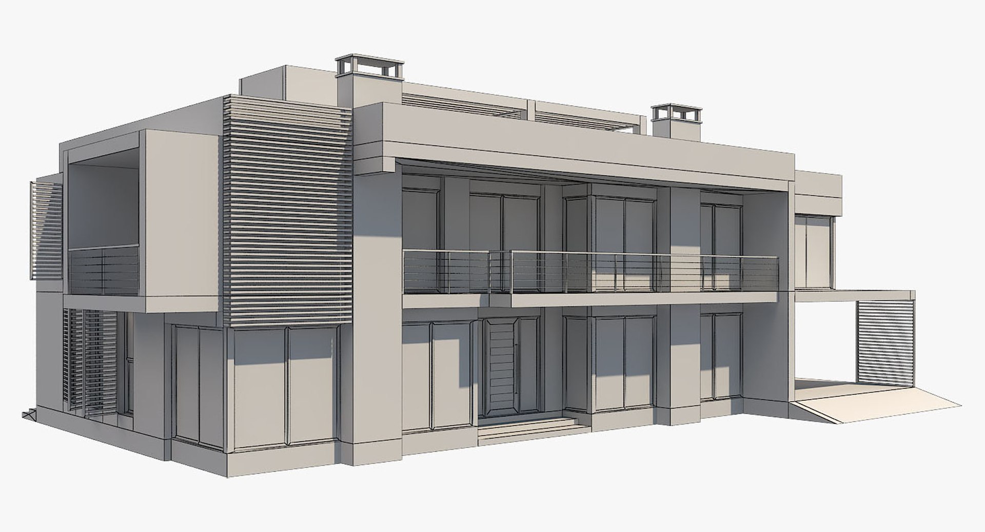 Modern House 3 Model TurboSquid 1350907