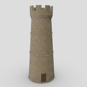 Medieval Castle Module 01 Low Poly PBR Realistic 3D model
