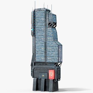 Sci-Fi Futuristic Skyscraper PBR 01