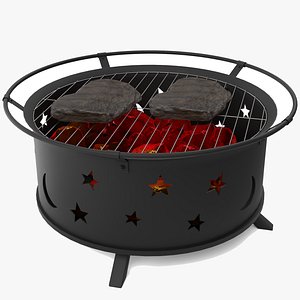 3D Outdoor BBQ Grill model