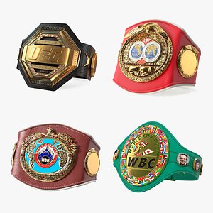 Championship Belts Collection 2 3D model