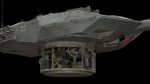 Tank Leopard 2a6 With Interior 3D model 3D model