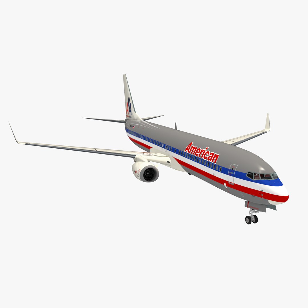Boeing 737-900 with Interior American Airlines 3D Model 3D model preview