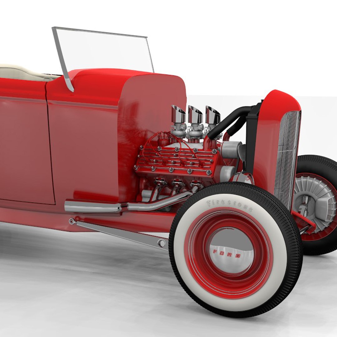 1932 Ford Hi Boy Roadster model - TurboSquid 2085051