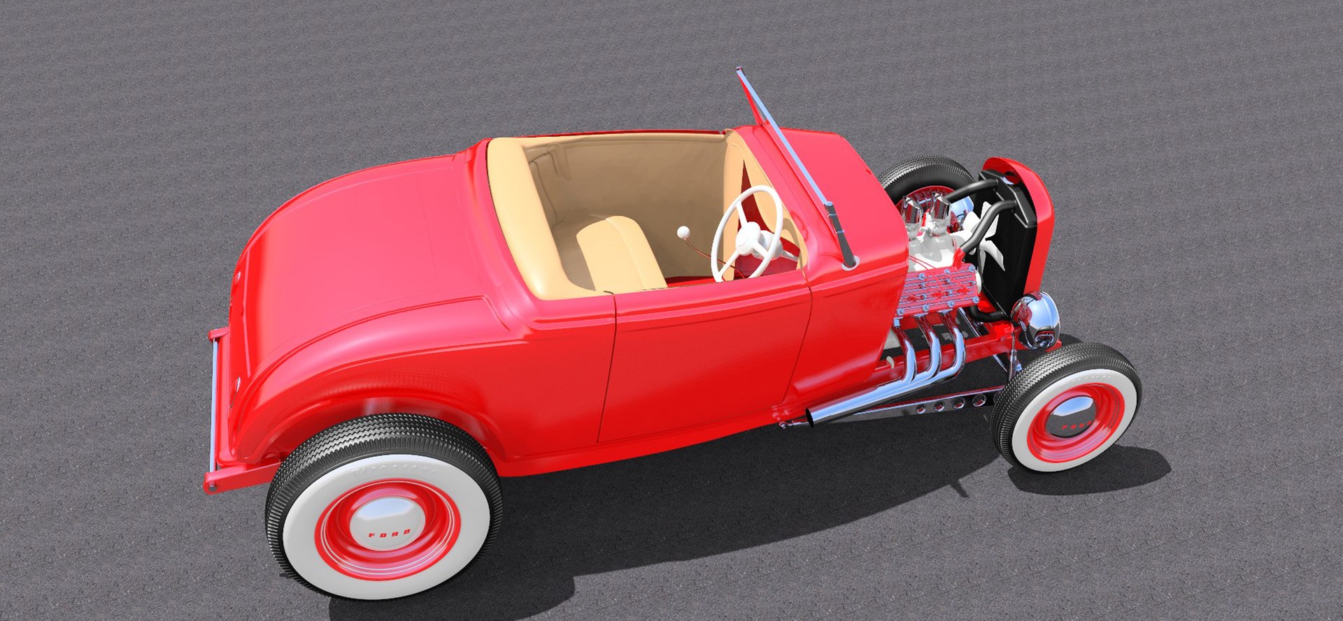 1932 Ford Hi Boy Roadster model - TurboSquid 2085051