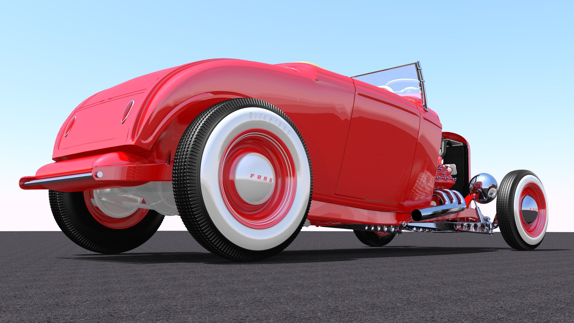 1932 Ford Hi Boy Roadster model - TurboSquid 2085051