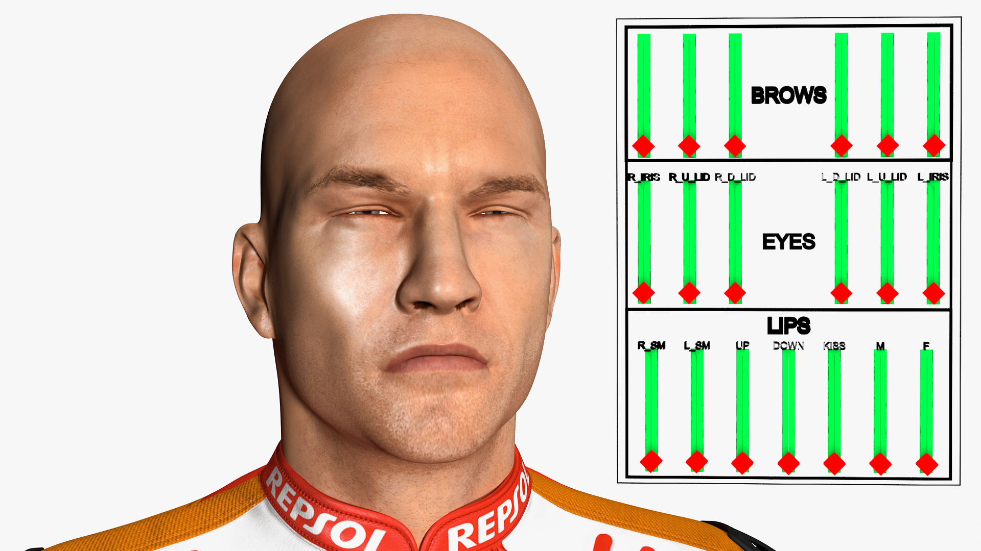 Bike Rider In Honda Motorcycle Race Suit Rigged 3D Model - TurboSquid ...