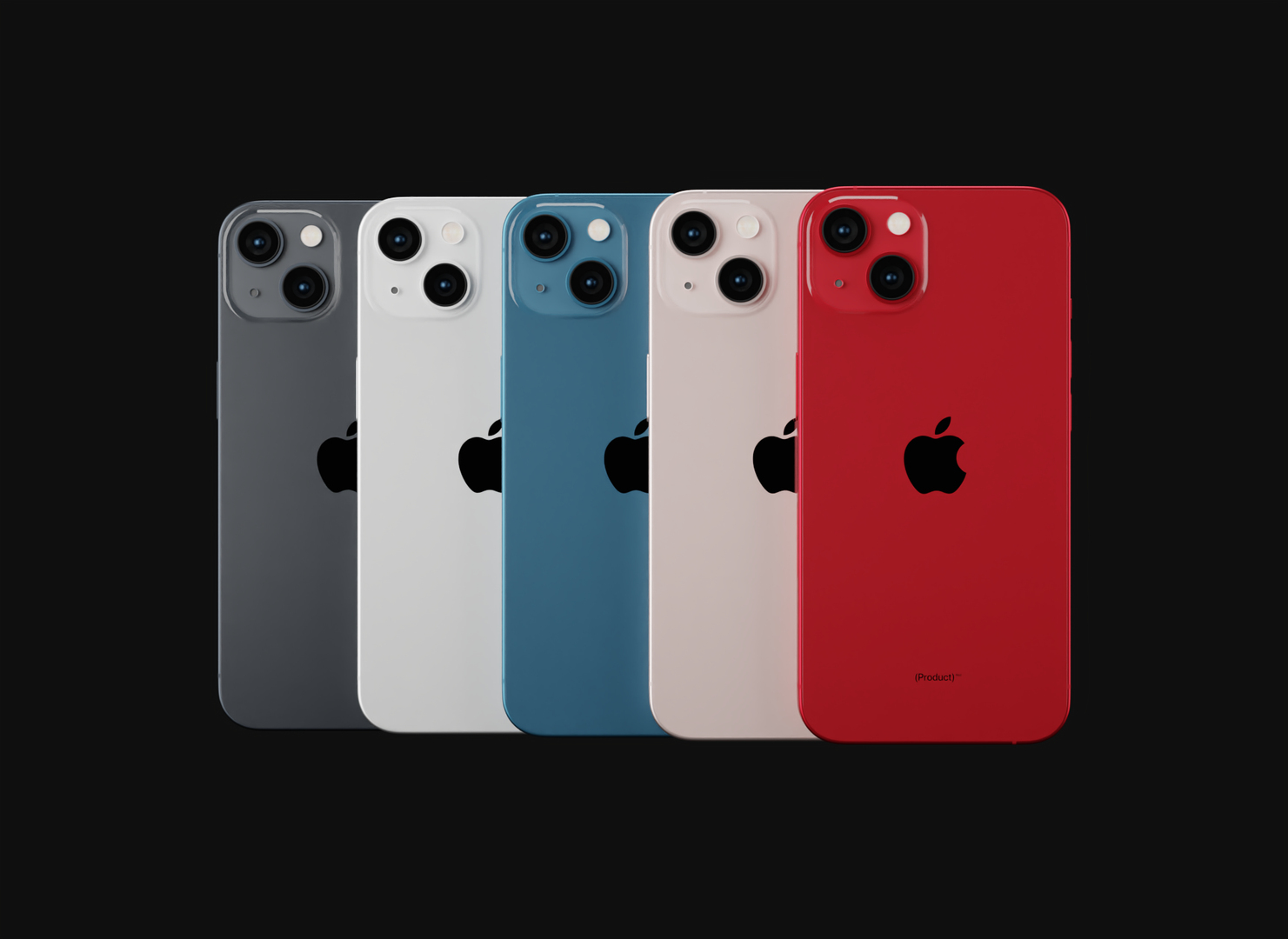 Apple iPhone 13 in all Official Colors model TurboSquid 1788642