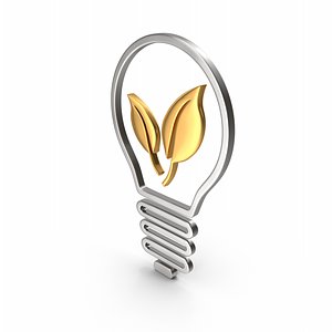 Save Energy Symbol Silver Gold
